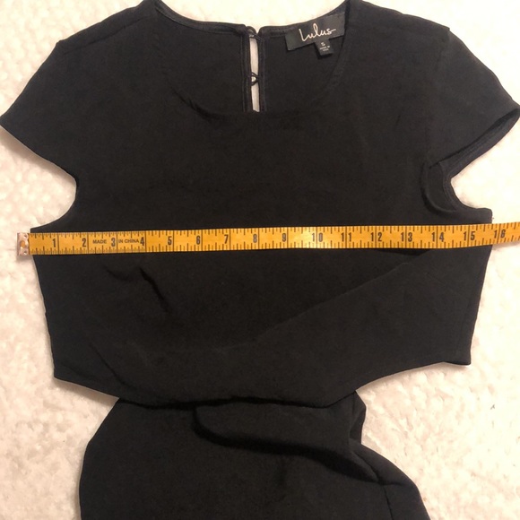 Lulus Conversation Slit Cutout Black Maxi Dress NWTs Large - Picture 10 of 13